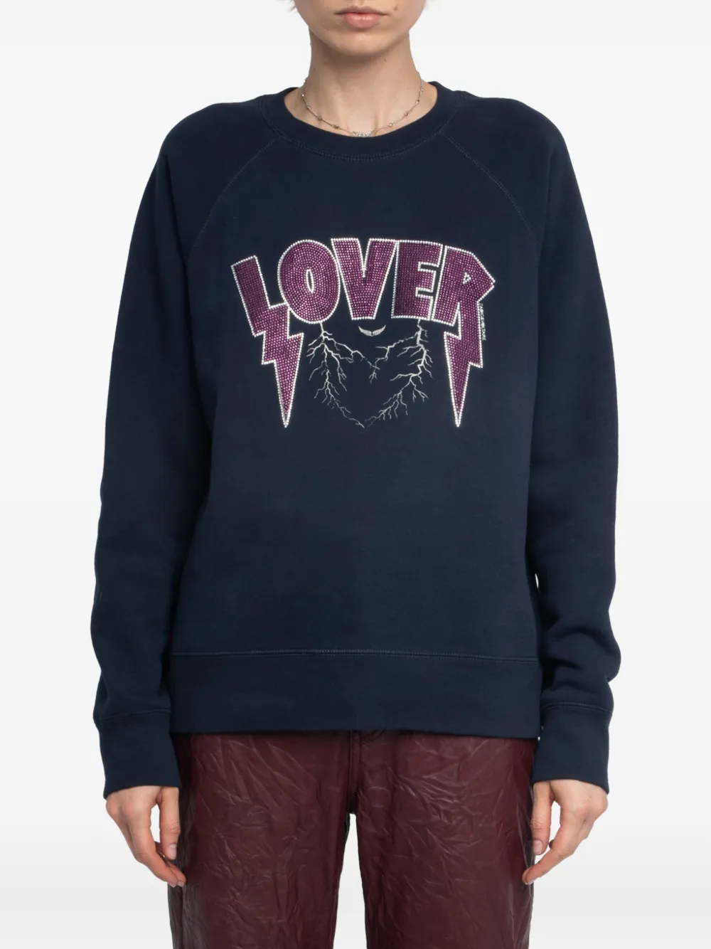 Zadig&Voltaire embellished-graphic sweatshirt Blauw