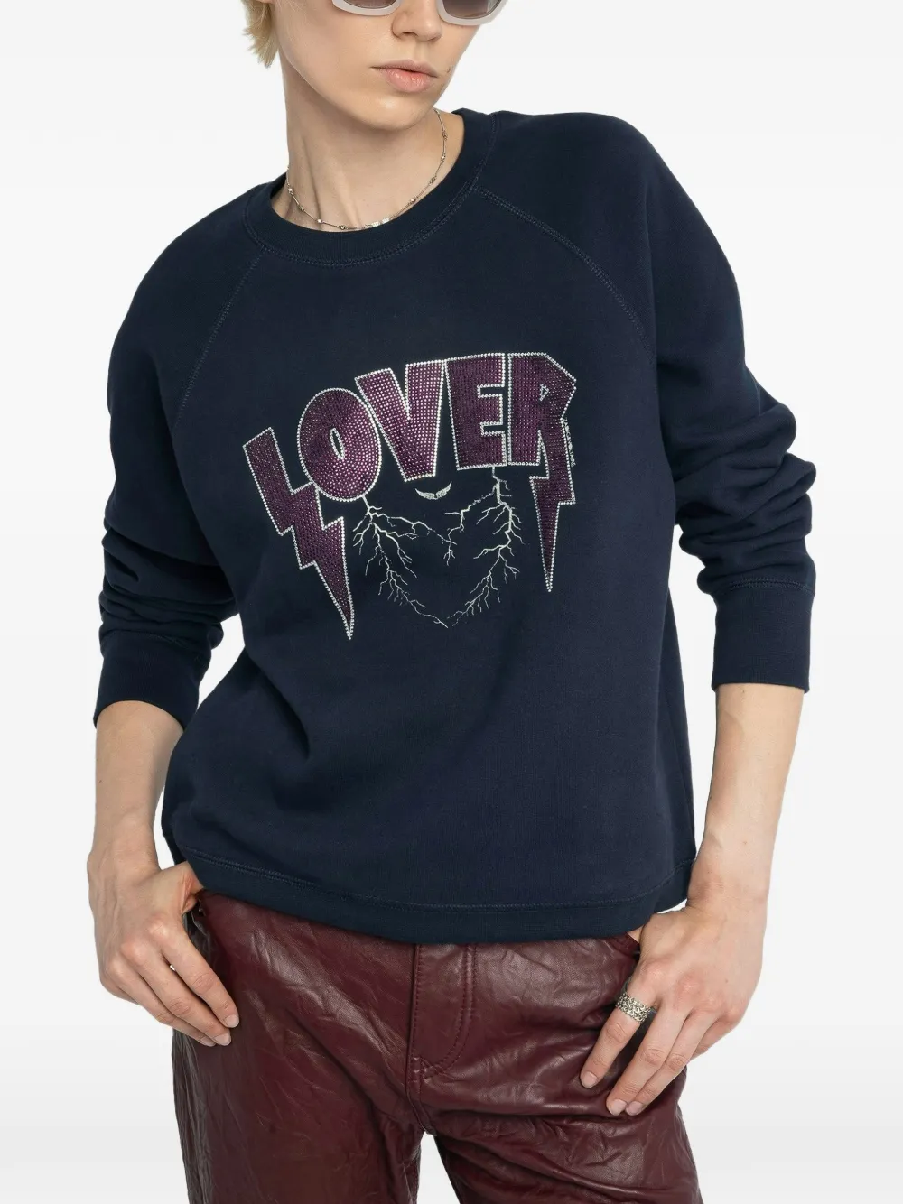 Zadig&Voltaire Sweater met verfraaide print Blauw