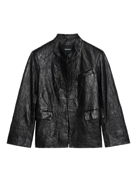 Zadig&Voltaire Veryn Crinkle leather blazer 