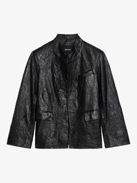 Zadig&Voltaire Veryn Crinkle leather blazer 
