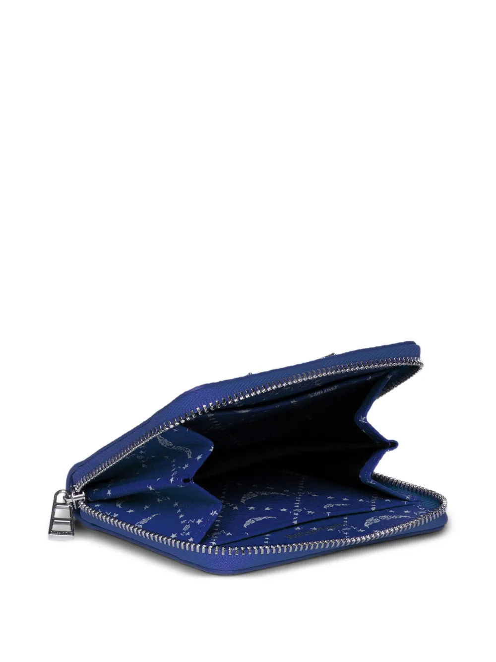 Zadig & Voltaire Logo-plaque Zip Wallet In Blue