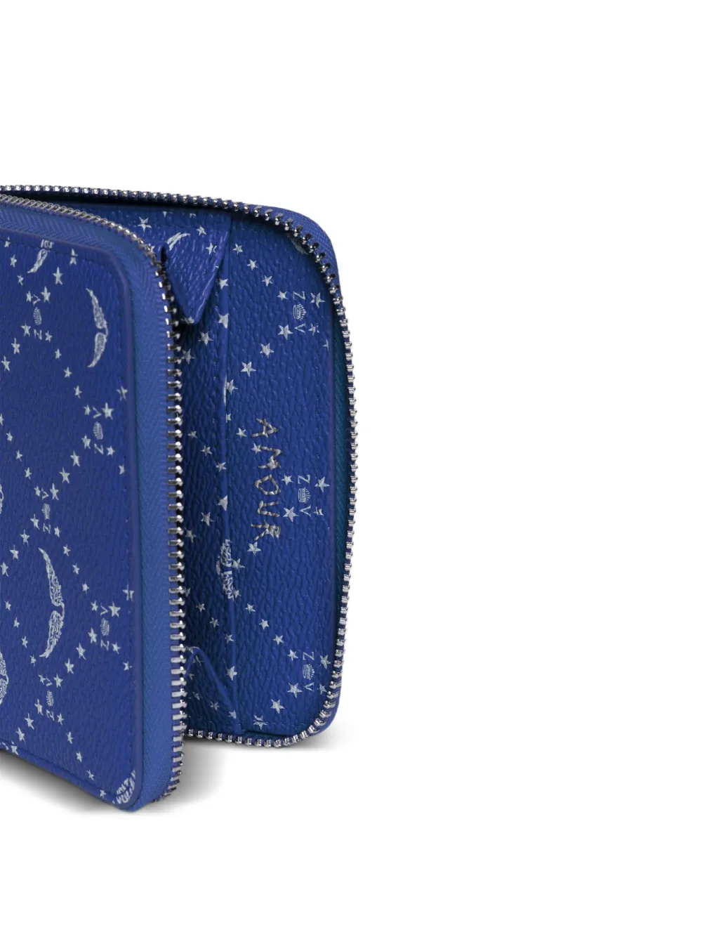 Zadig & Voltaire Logo-plaque Zip Wallet In Blue