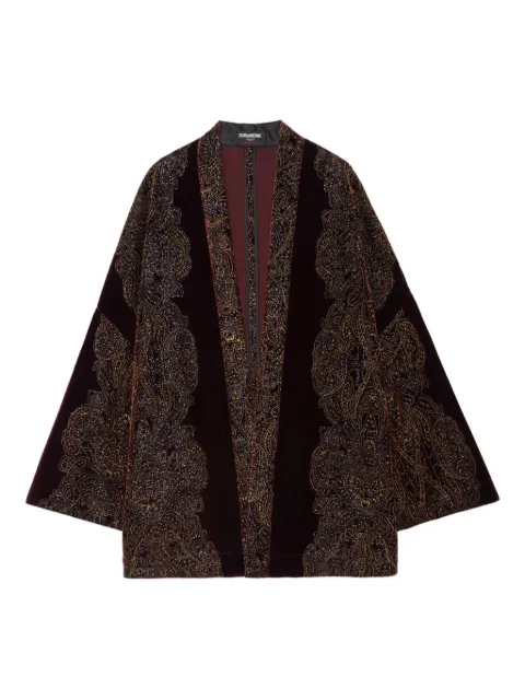 Zadig&Voltaire paisley-print velvet-effect jacket
