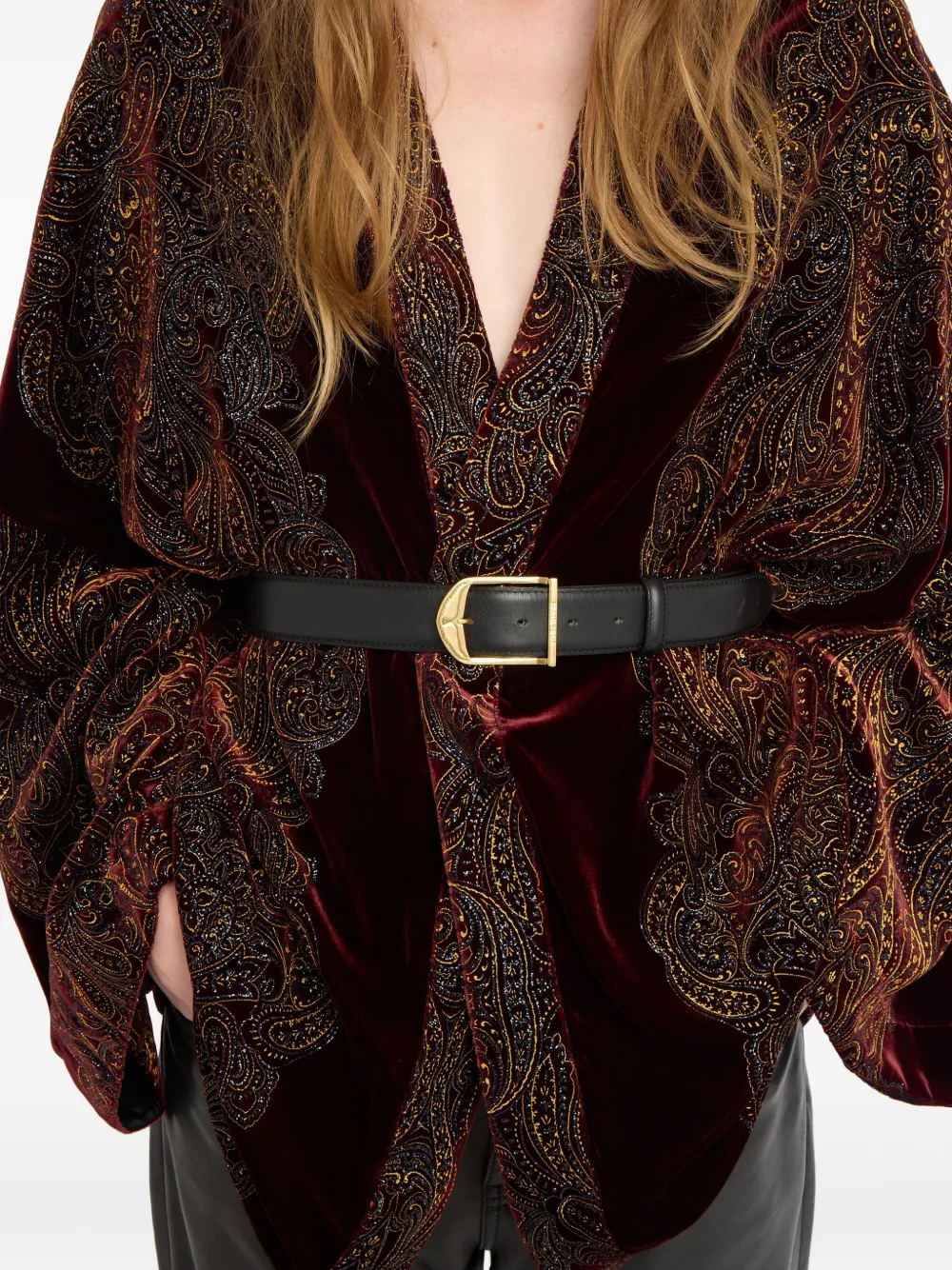 Zadig&Voltaire Fluwelen jack met paisley-print Rood