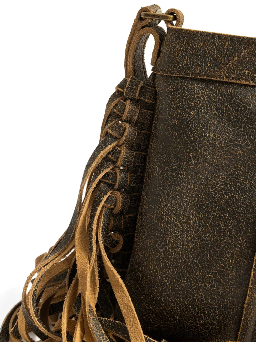 Zadig & Voltaire Sunny Moody Fringe Shoulder Bag In Brown