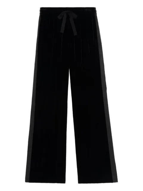 Zadig&Voltaire Poma velvet side-stripe trousers