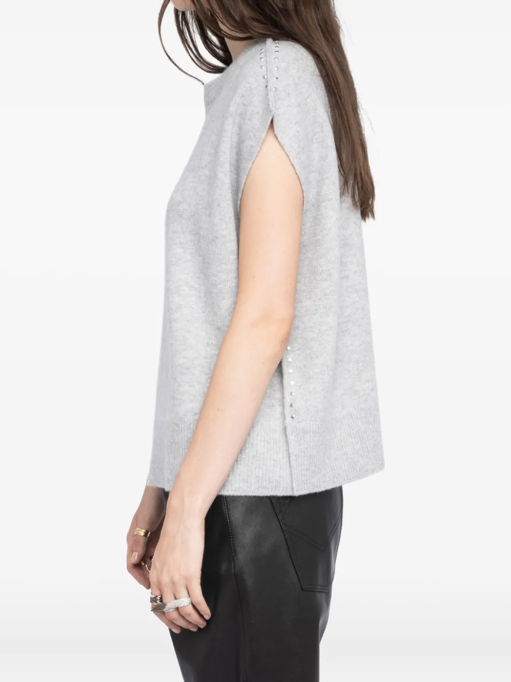 Zadig&Voltaire embellished sleeveless sweater Grijs