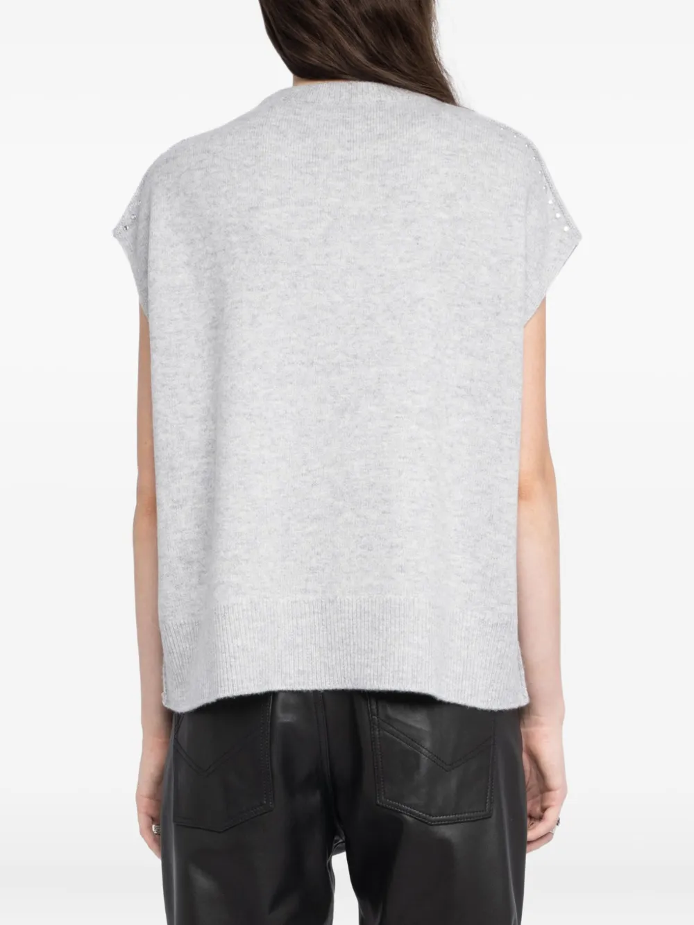 Zadig&Voltaire embellished sleeveless sweater Grijs