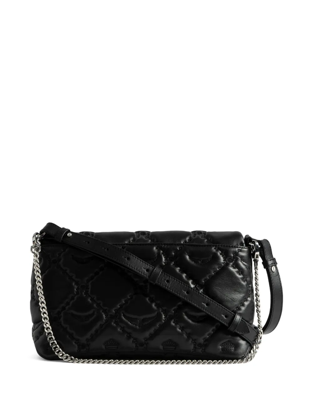 Zadig & Voltaire Rock Ii Quilted Chain Crossbody Bag In Black
