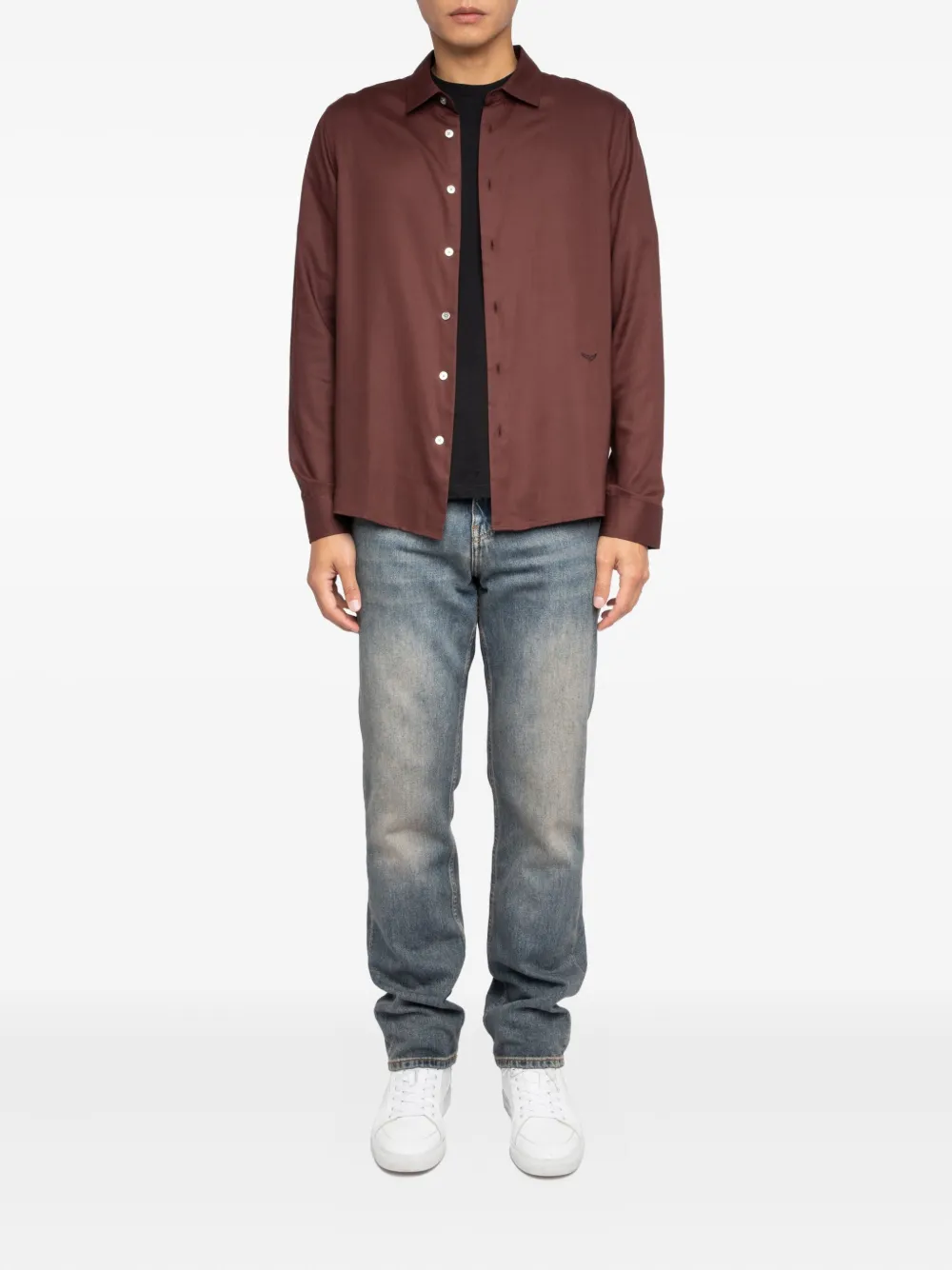 Zadig&Voltaire embroidered long-sleeve shirt - Rood