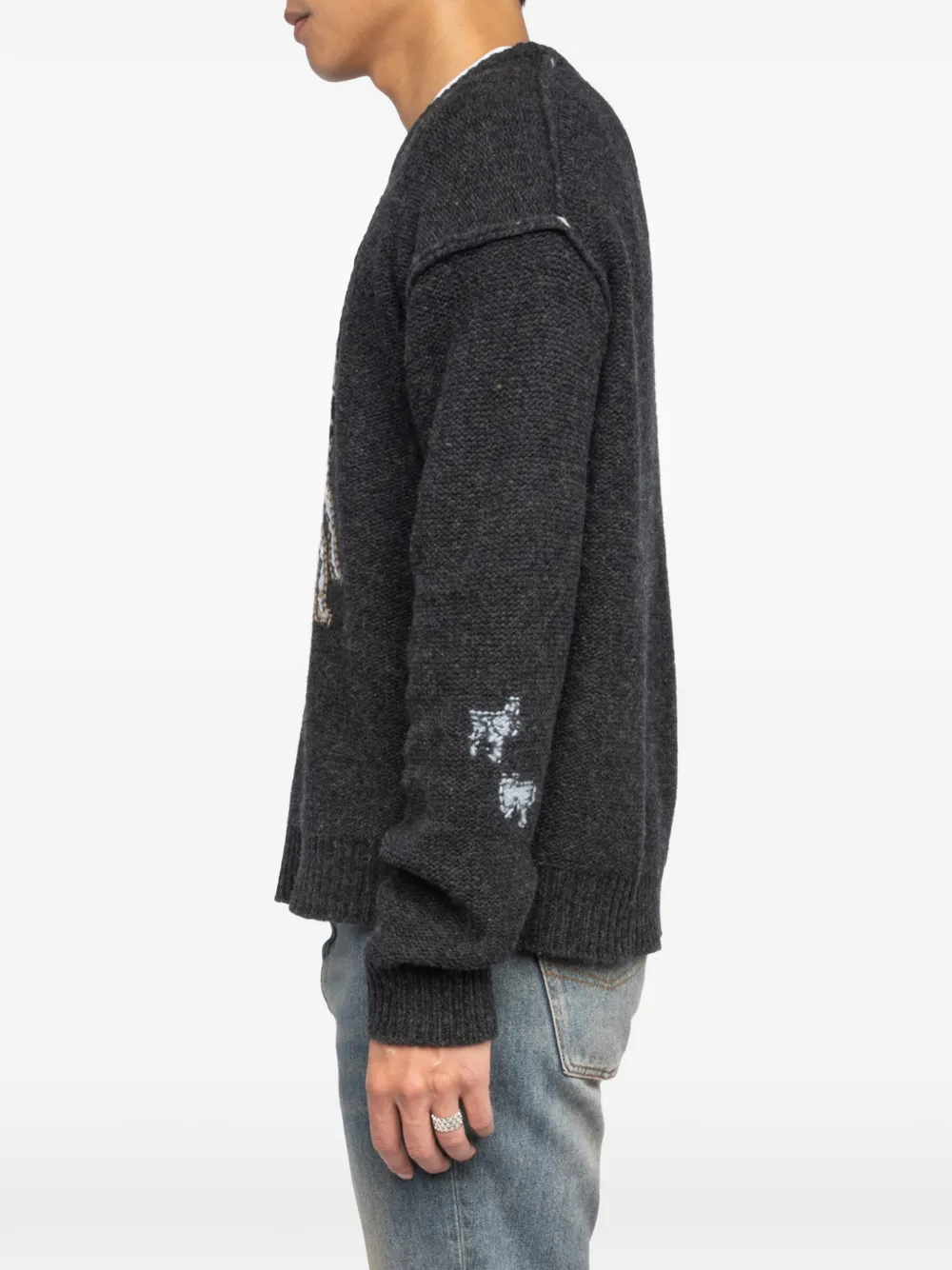 Zadig&Voltaire Jordan trui met schorpioen-patroon Grijs