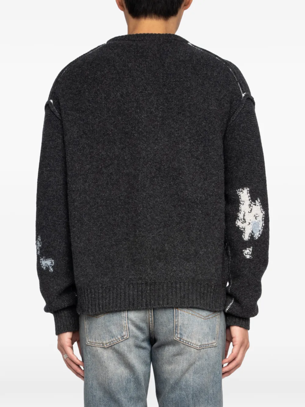 Zadig&Voltaire Jordan trui met schorpioen-patroon Grijs