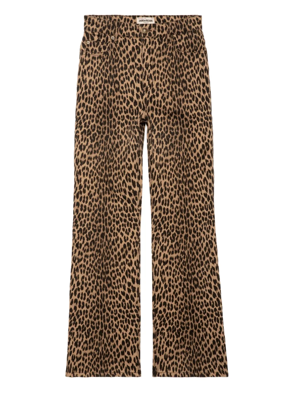 Zadig&Voltaire High waist broek met luipaardprint Beige
