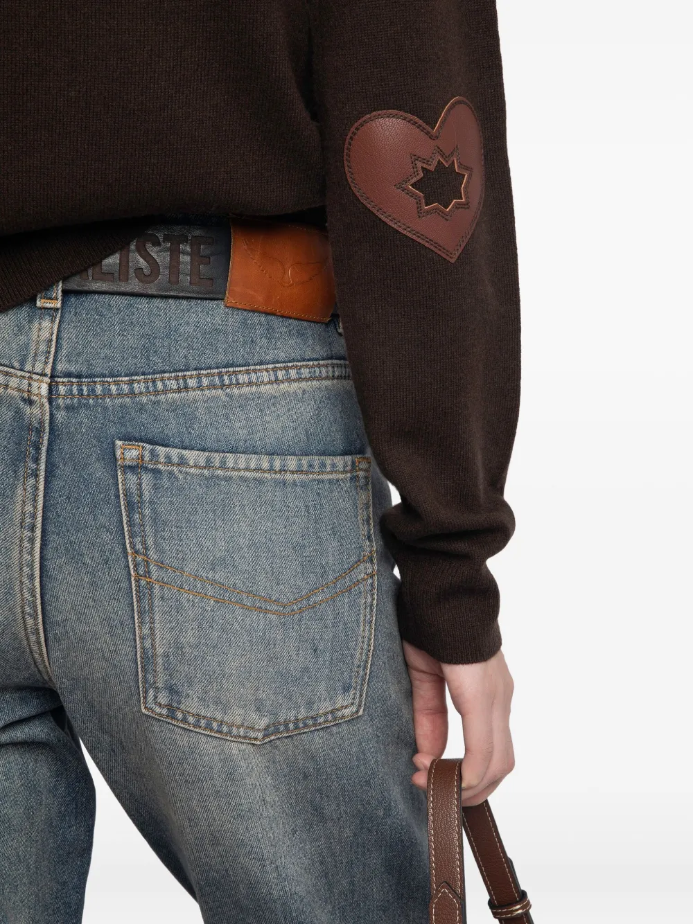 Zadig&Voltaire Cici heart-patch sweater Bruin
