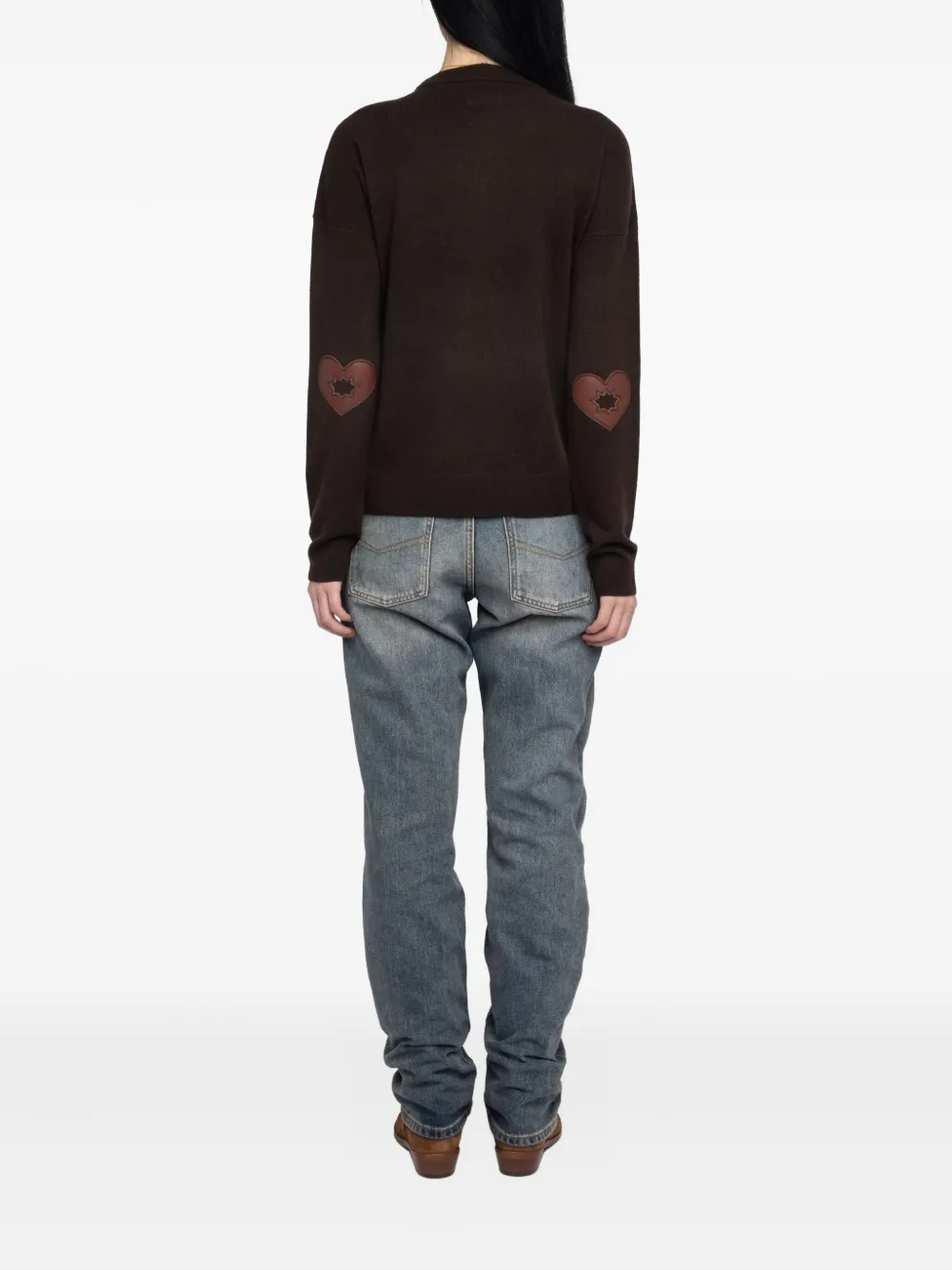 Zadig&Voltaire Cici heart-patch sweater Bruin