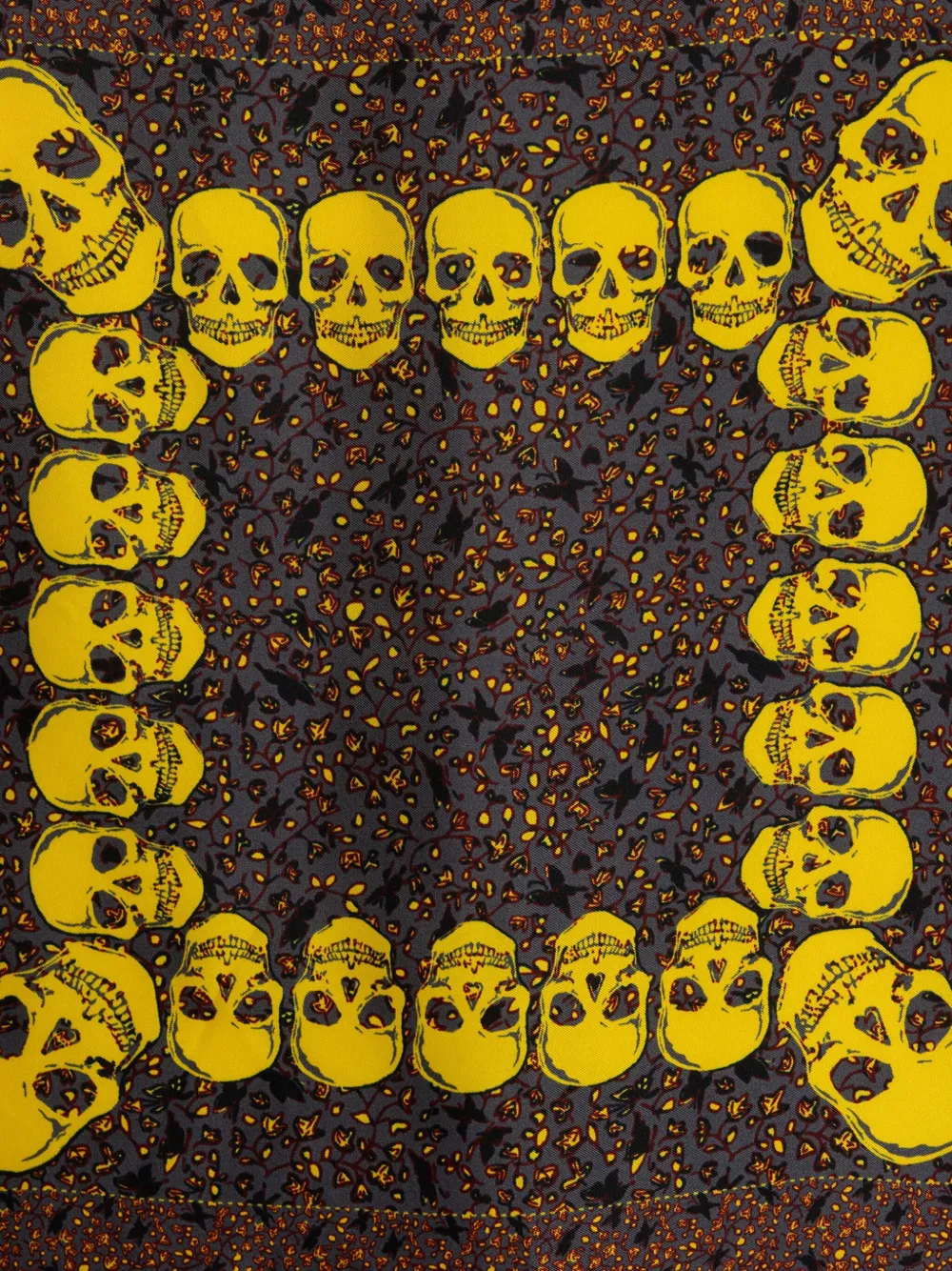 Zadig & Voltaire Womens Road Debbie Skull-print Silk Square Scarf In Brown