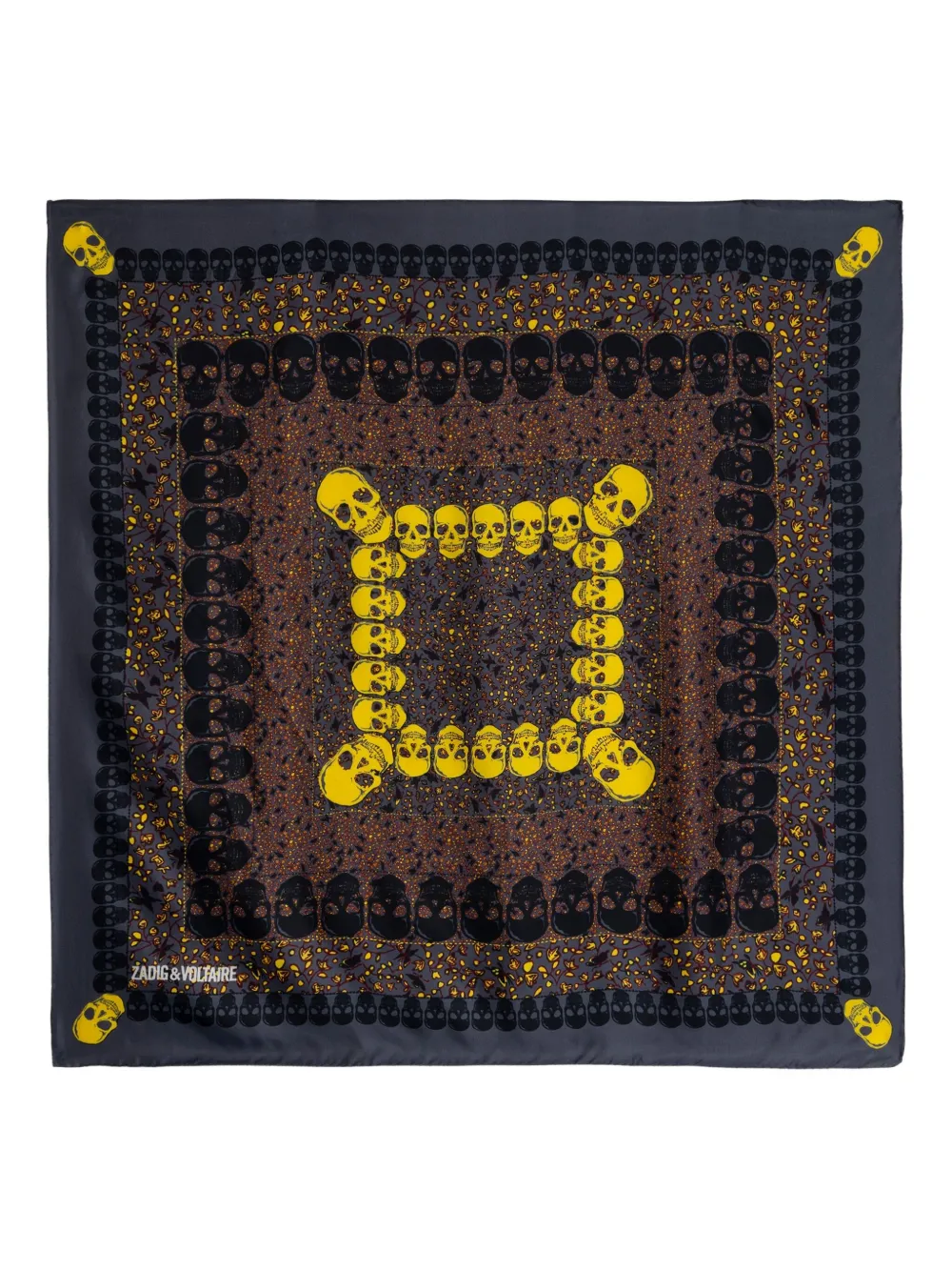 Zadig&Voltaire skull-print scarf | Brown | Image 1