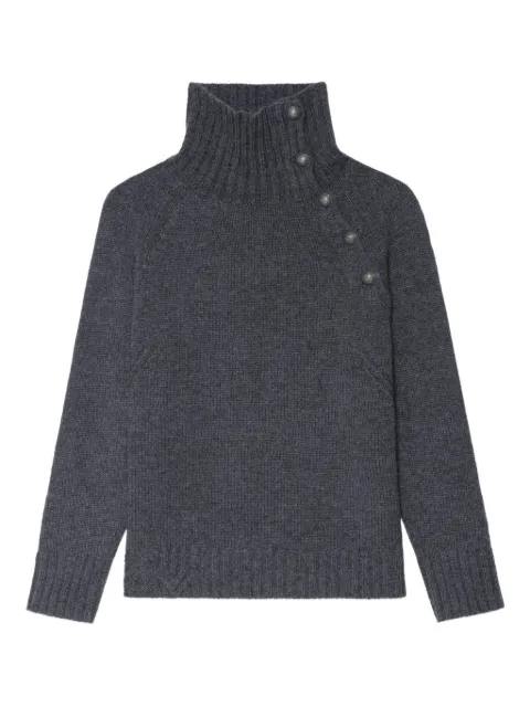 Zadig&Voltaire Mora high-neck button-detail sweater