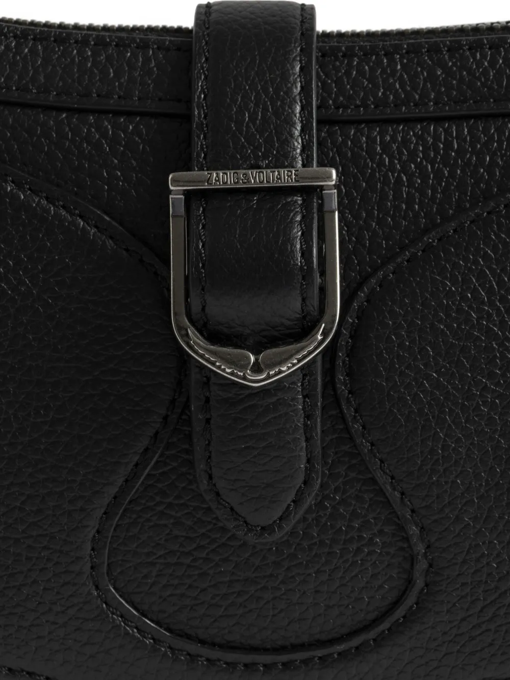 Zadig&Voltaire Moonrise gewelfde schoudertas met gespdetail Zwart