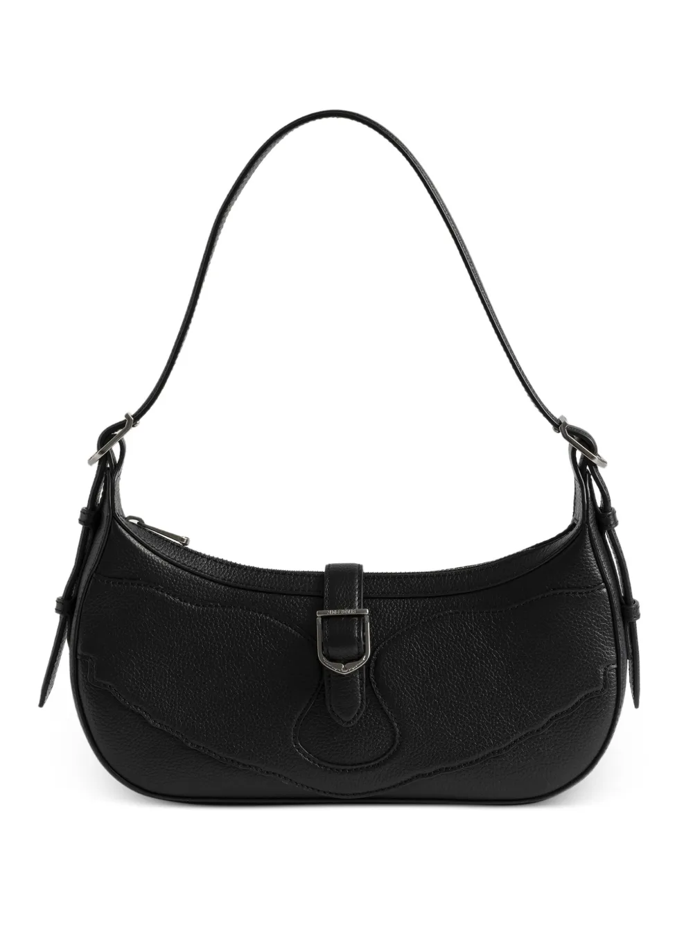Zadig&Voltaire Moonrise buckle-detail curved shoulder bag Zwart
