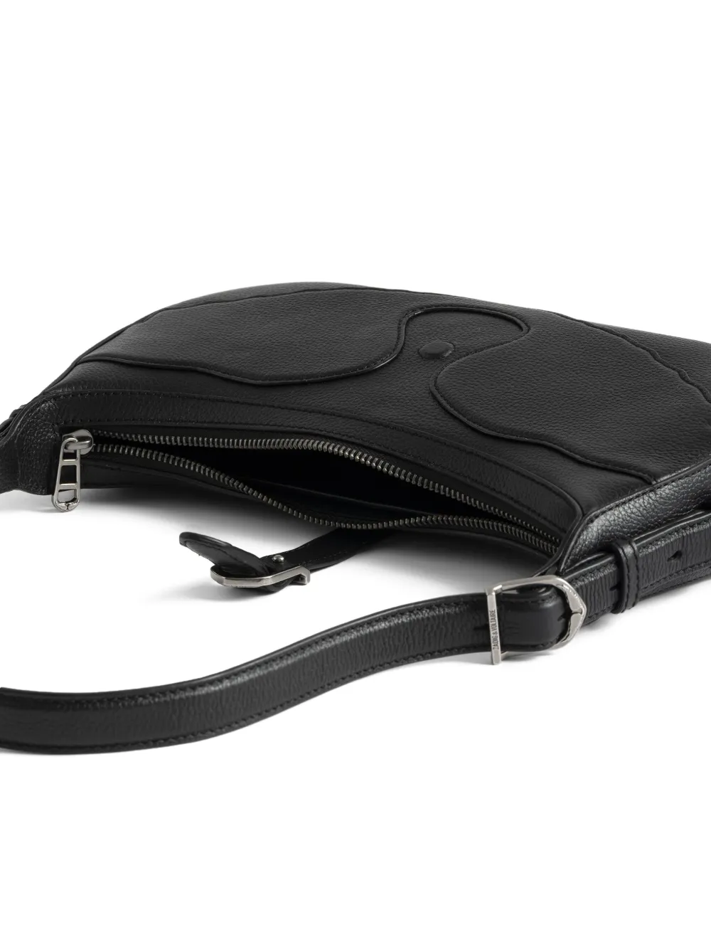 Zadig&Voltaire Moonrise gewelfde schoudertas met gespdetail Zwart
