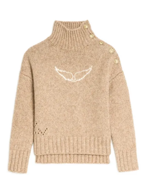 Zadig&Voltaire suéter con cuello de tortuga y detalle de botones