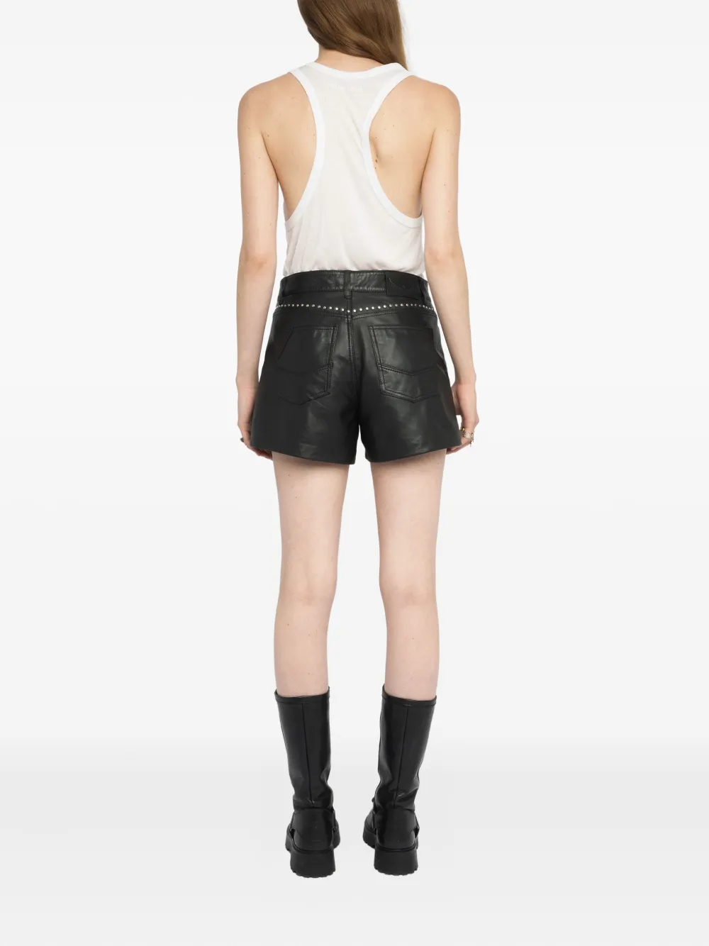 Zadig & Voltaire Studded Pocket Shorts In Black