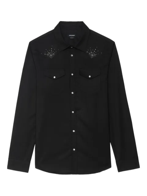 Zadig&Voltaire Saby embellished pocket shirt