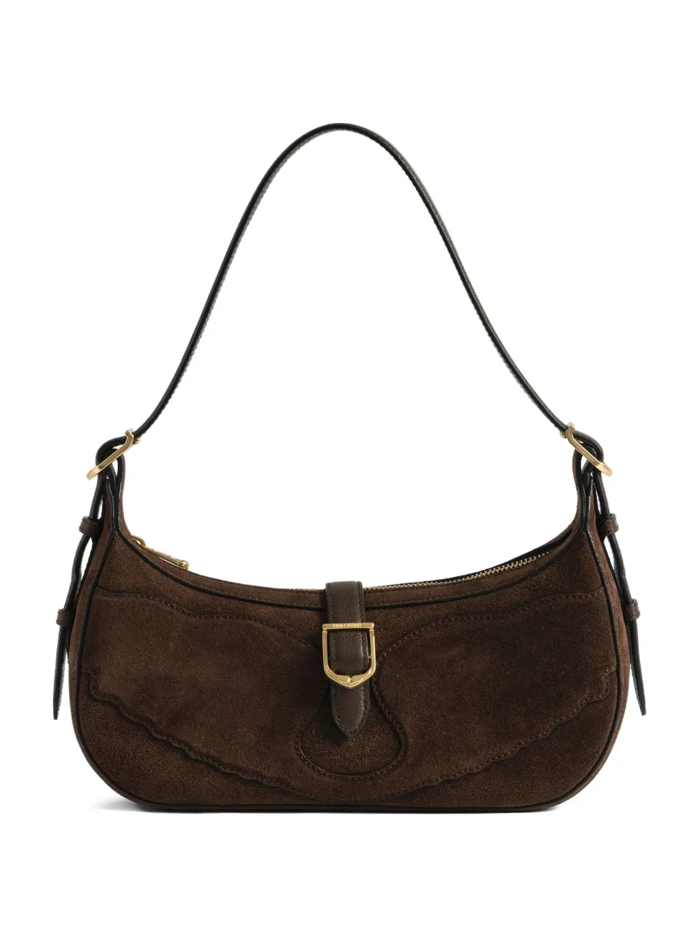 Zadig & Voltaire Moonrise Suede Shoulder Bag In Brown