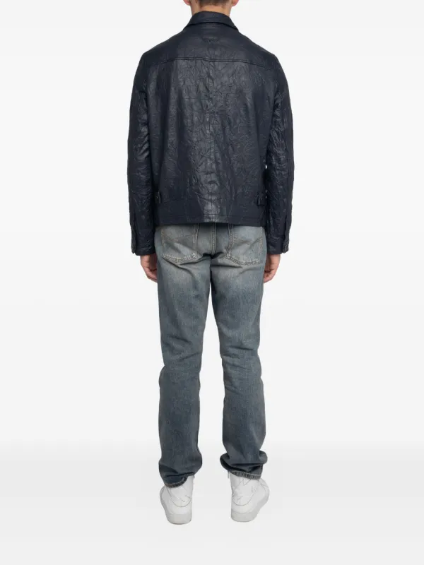 Zadig&Voltaire ジップアップ レザージャケット | ブルー | FARFETCH JP