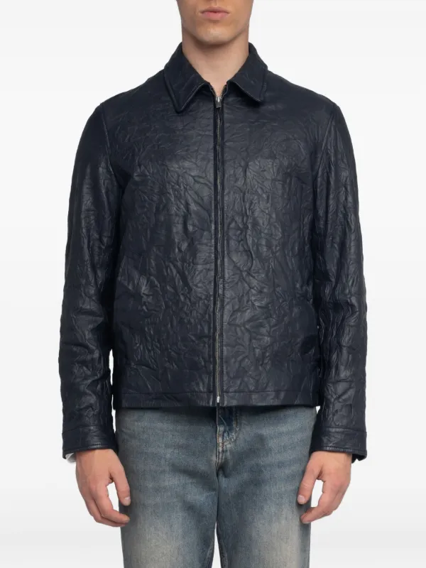 mementos ZADIG&VOLTAIRE レザージャケット Zadig&Voltaire ジップアップ レザージャケット | ブルー