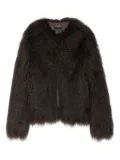 Zadig&Voltaire shaggy faux-fur coat - Brown