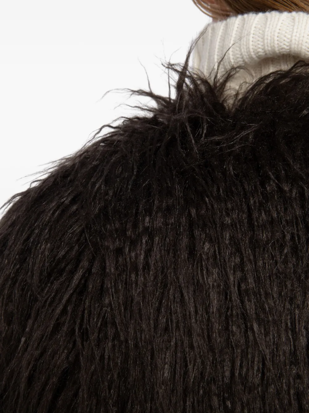 Zadig & Voltaire Shaggy Faux-fur Coat In Brown