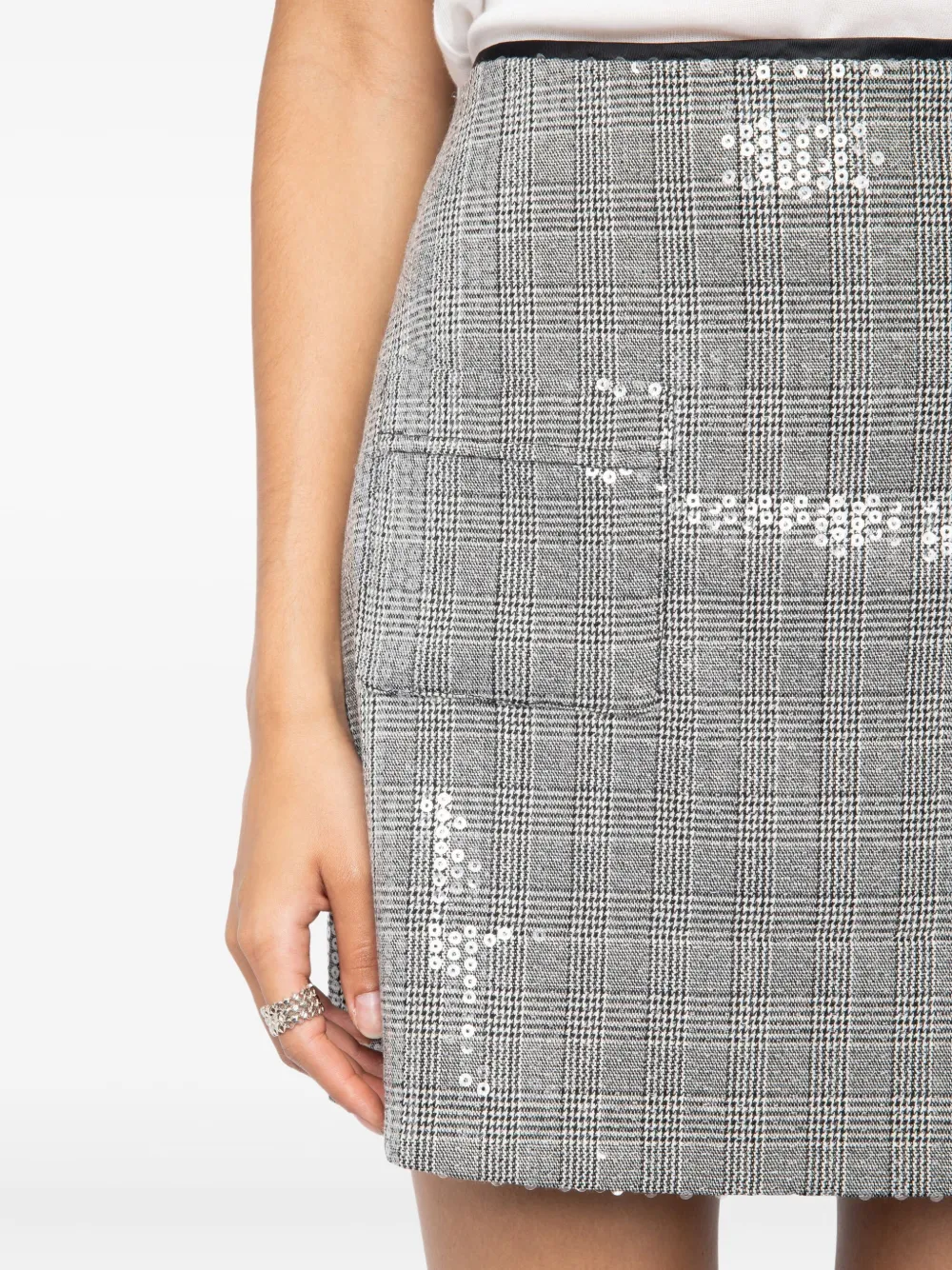 Zadig&Voltaire Jaime mini-rok verfraaid met pailletten Zwart
