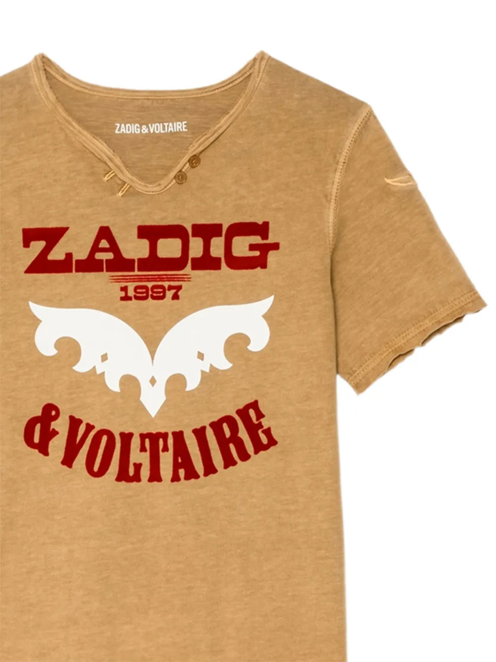 Zadig&Voltaire logo-print frayed-edge T-shirt | Boys T-Shirts | Image 2