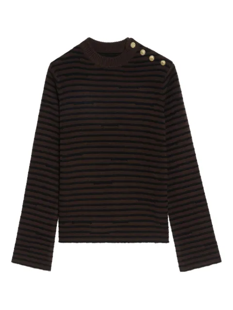 Zadig&Voltaire striped button-detailed sweater