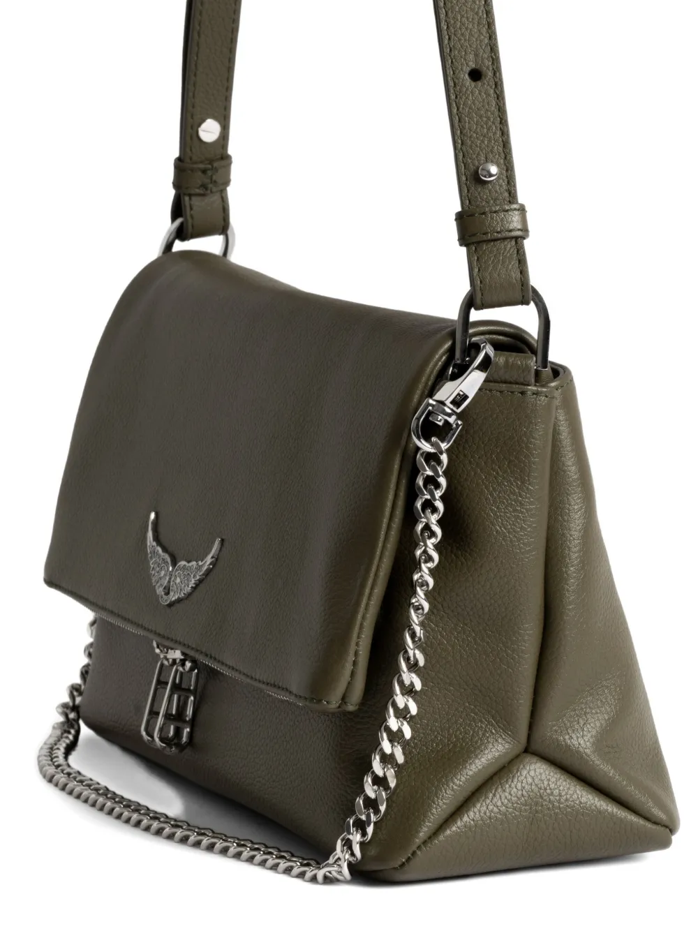 Zadig & Voltaire Rocky Wings Chain-strap Shoulder Bag In Green