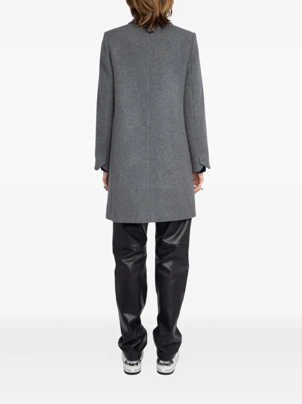 Zadig & Voltaire Single-button Coat In Gray