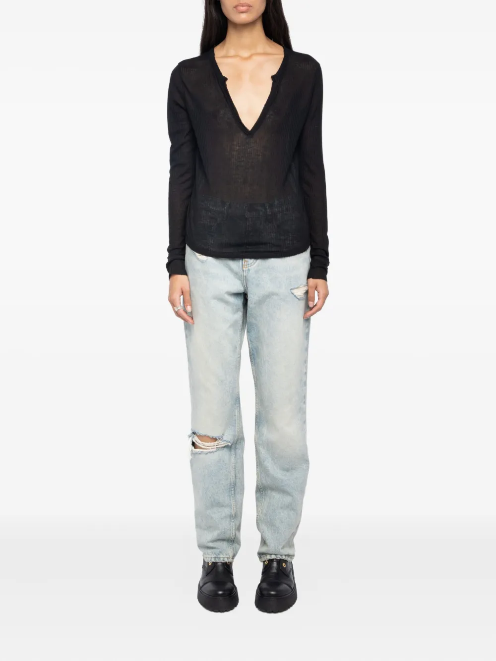 Zadig&Voltaire ribbed long-sleeve top | T-Shirts & Jersey Shirts | Image 2