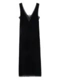 Zadig&Voltaire lace-trimmed slip midi dress - Black