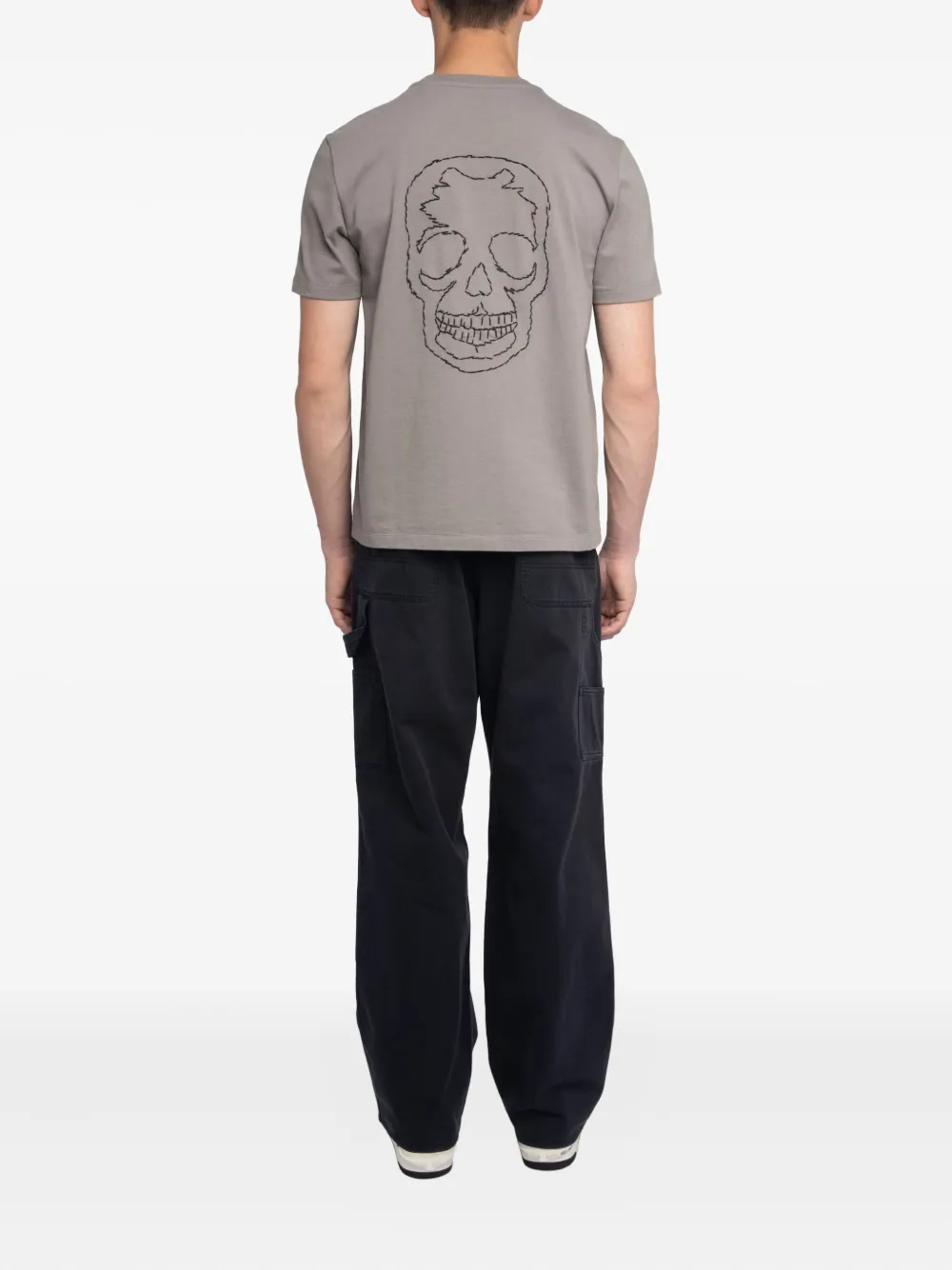 Zadig&Voltaire T-shirt met doodskopprint Grijs