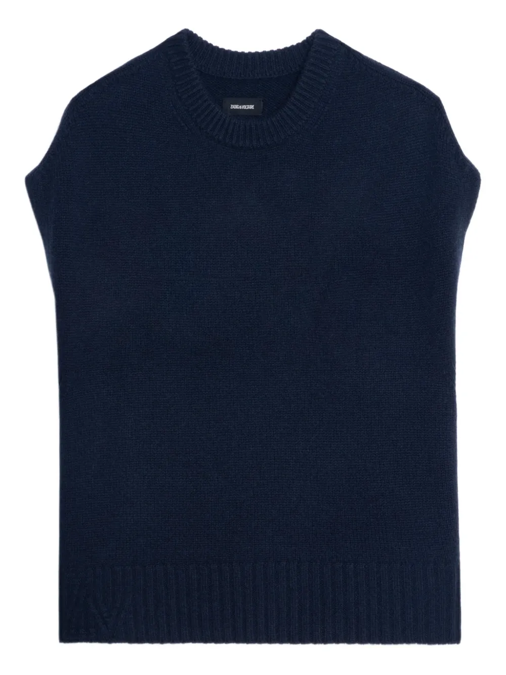 Zadig&Voltaire red-trimmed sleeveless sweater Blauw