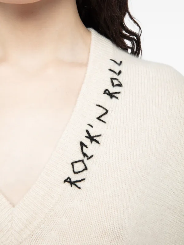 ジャケット・アウター Fabric Embroidered Jumper / White Musk Zadig&Voltaire Mikyz Embroidered Merino Jumper | White | FARFETCH GE