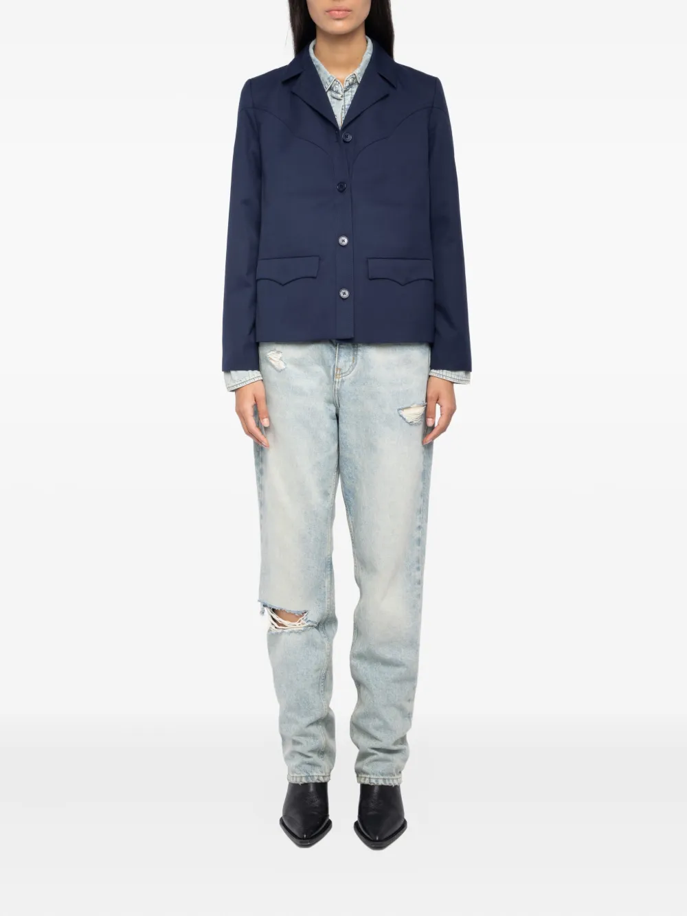 Zadig & Voltaire Button-fastening Blazer In Blue