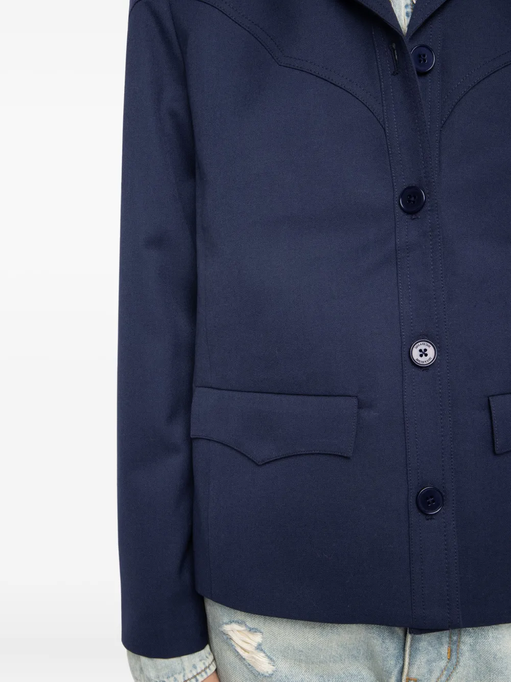 Zadig & Voltaire Button-fastening Blazer In Blue