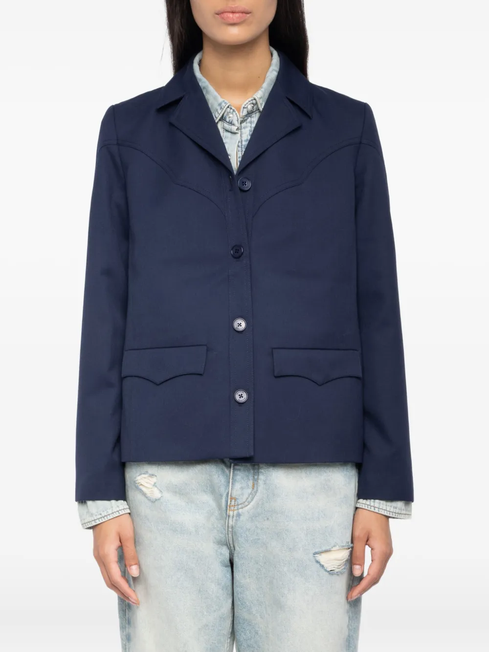 Zadig & Voltaire Button-fastening Blazer In Blue