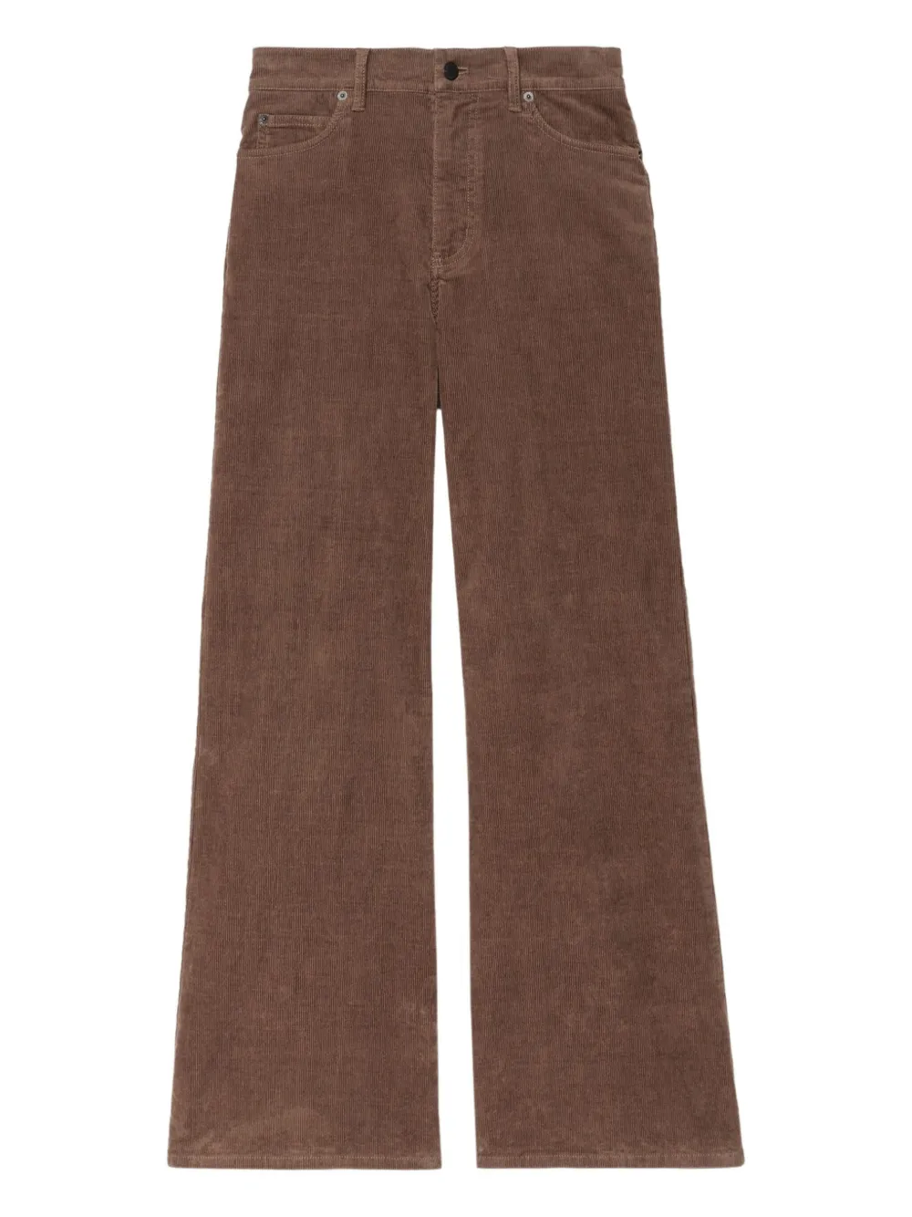 Zadig&Voltaire logo-patch wide-leg trousers | Brown | Image 1