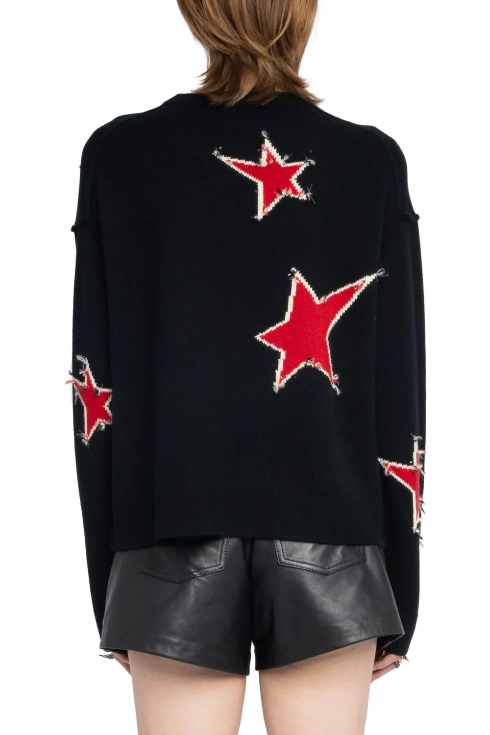 Zadig & Voltaire Markuz Cashmere Crewneck Sweater In Black