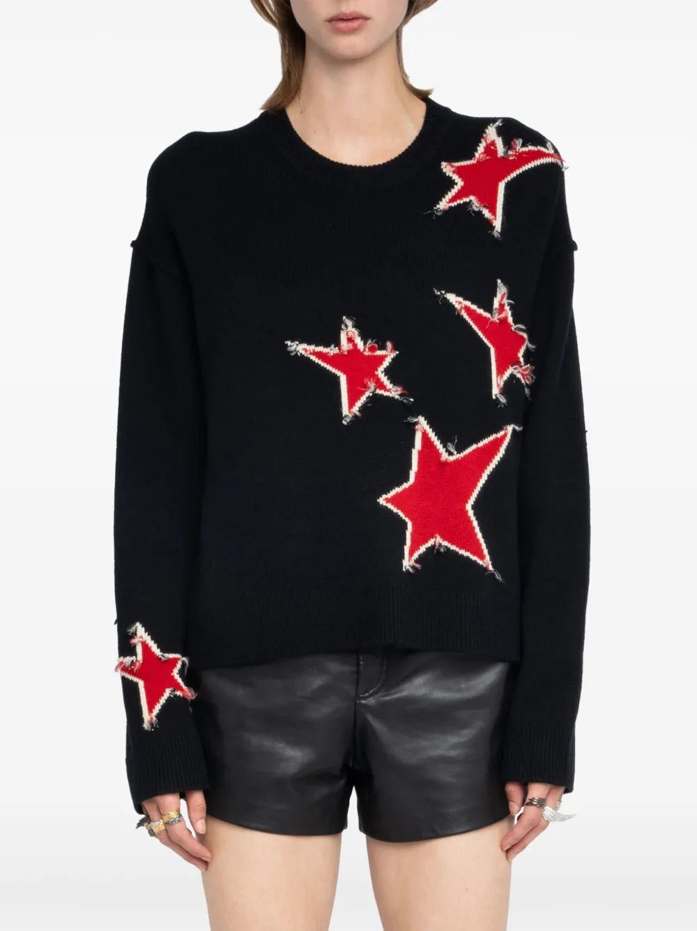 Zadig&Voltaire star-embellished frayed sweater | Knitted Sweaters | Image 2
