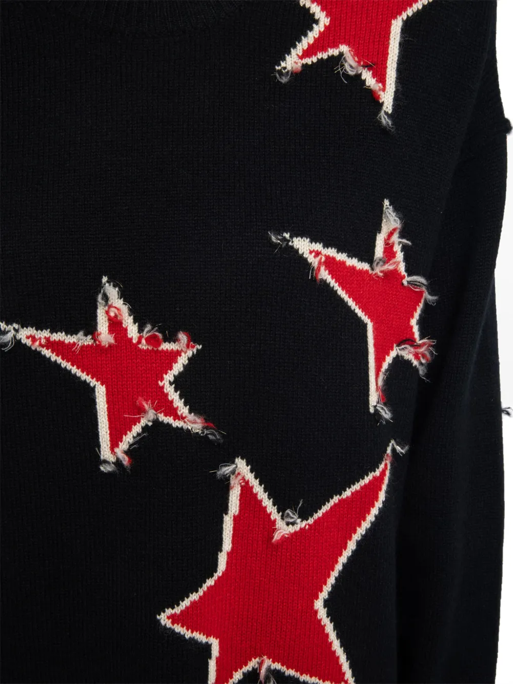 Zadig&Voltaire Trui verfraaid met ster en franje Zwart